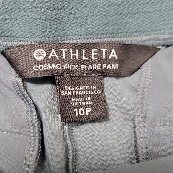 Athleta Womens 10P Cosmic Kick Flare Pull On Pant Metropolis‎ Gray Casual 981485 - Picture 2 of 13